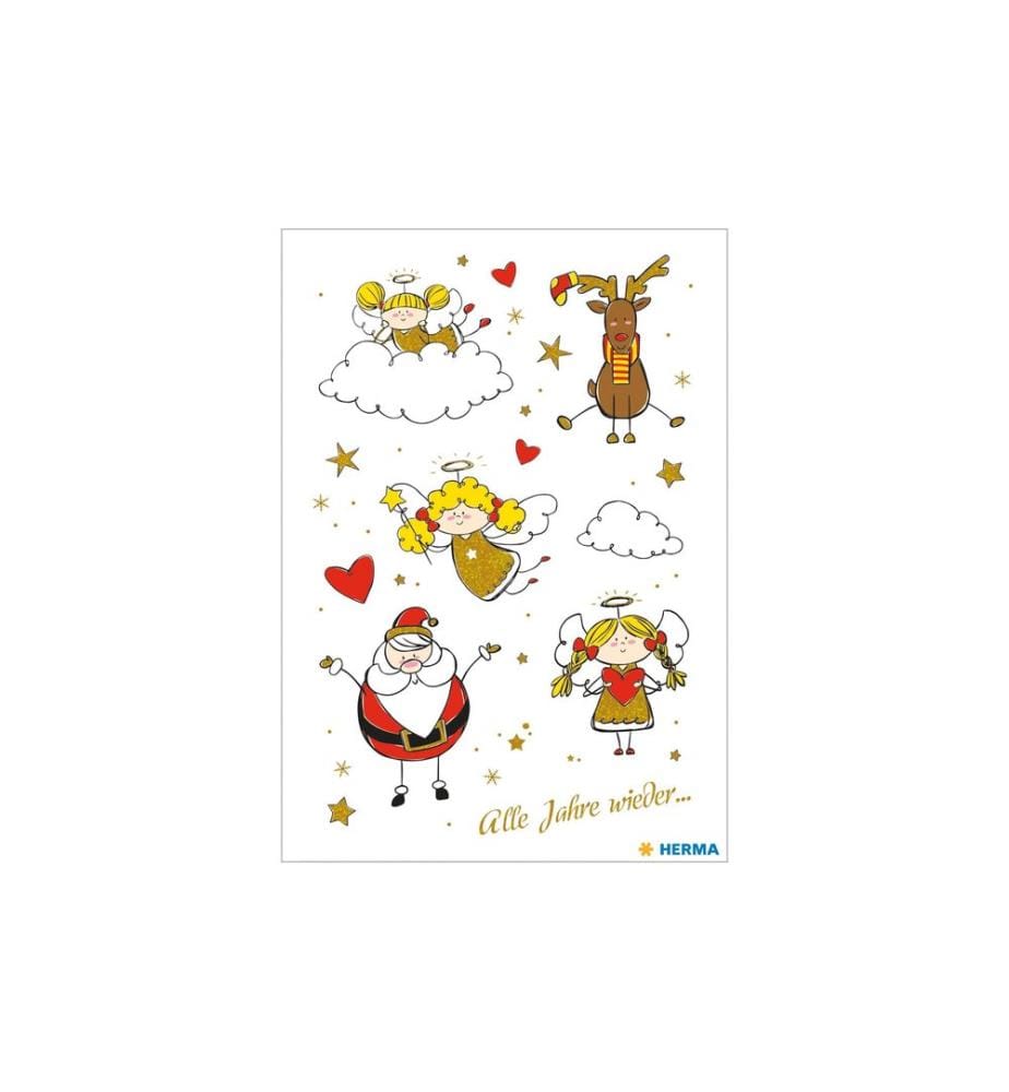 HERMA - Stickers Weihnachtssticker Engel Adele 2 Blatt, 30 Sticker