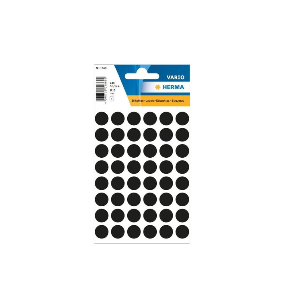 HERMA - Stickers Klebepunkte Vario Ø 13 mm, Schwarz