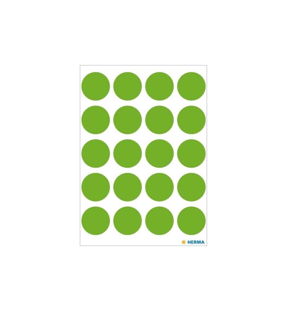 HERMA - Stickers Klebepunkte Vario Ø 19 mm, Neongrün