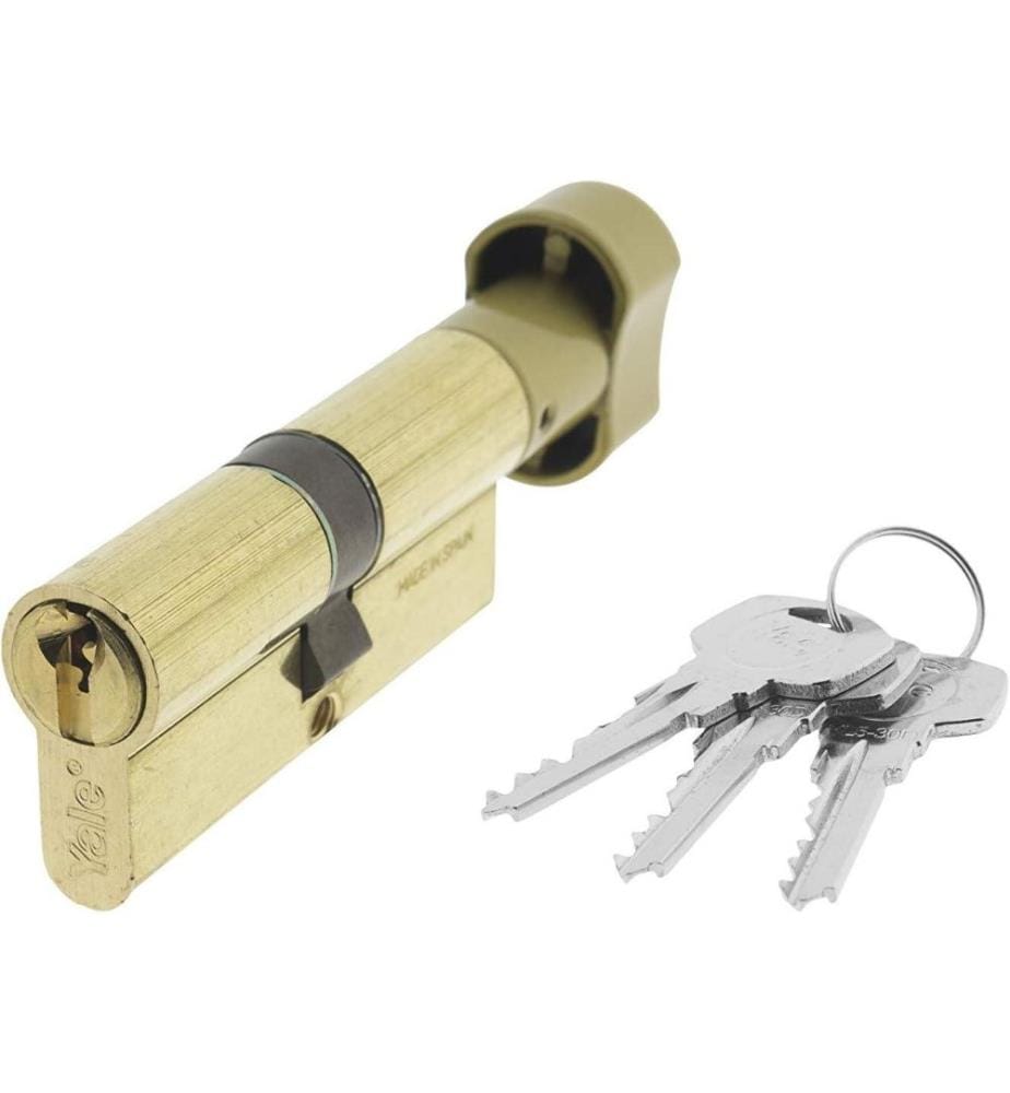 TÜRZYLINDER FÜR YALE Y500 TÜREN MESSING 3 SCHLÜSSEL 3535