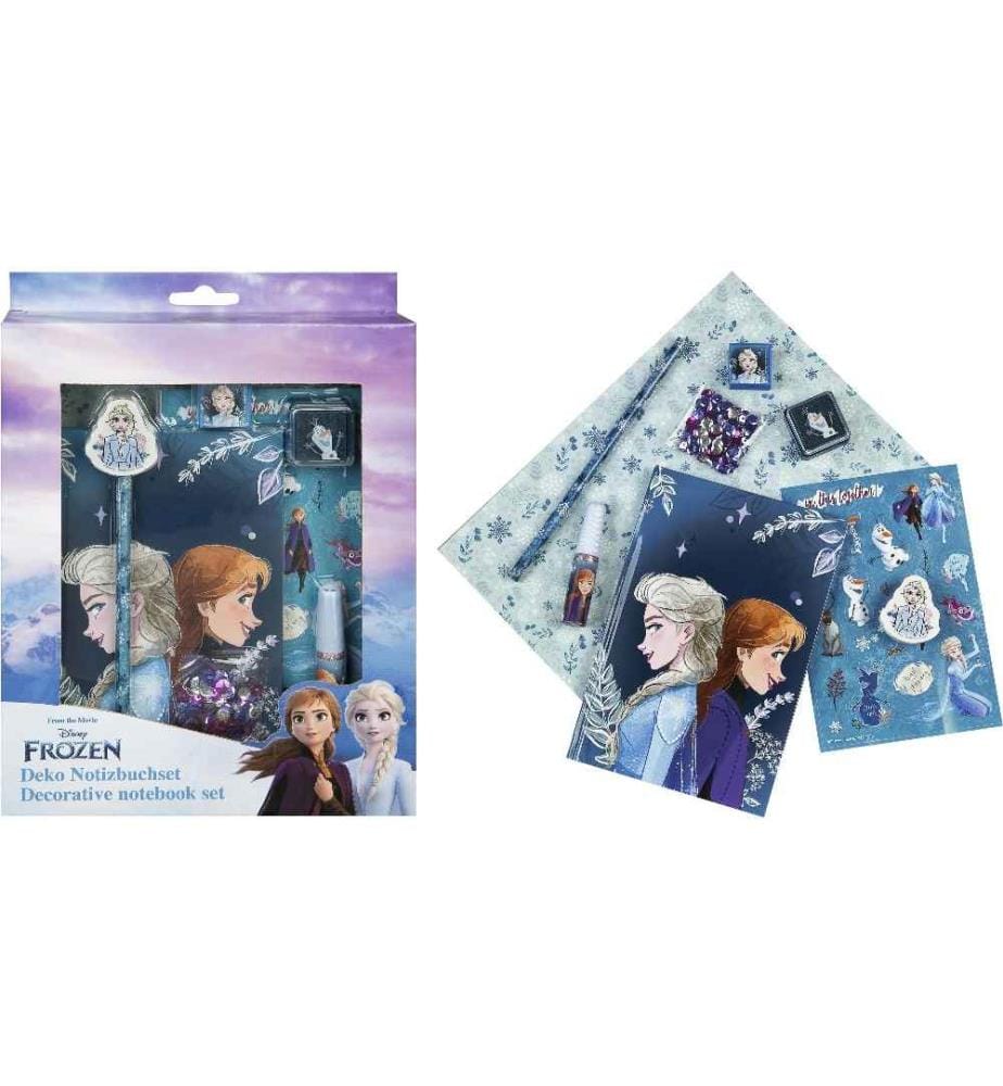 UNDERCOVER - Bloc-notes Frozen 11.8 x 17.7 cm, Vierge, Bleu/Violet