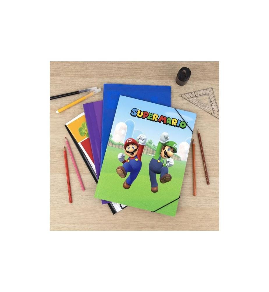 UNDERCOVER - Gummibandmappe Super Mario A4