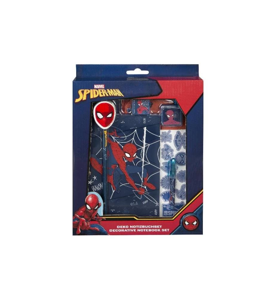 UNDERCOVER - Bloc-notes Spiderman 11.8 x 17.7 cm, Vierge, Bleu foncé/Rouge