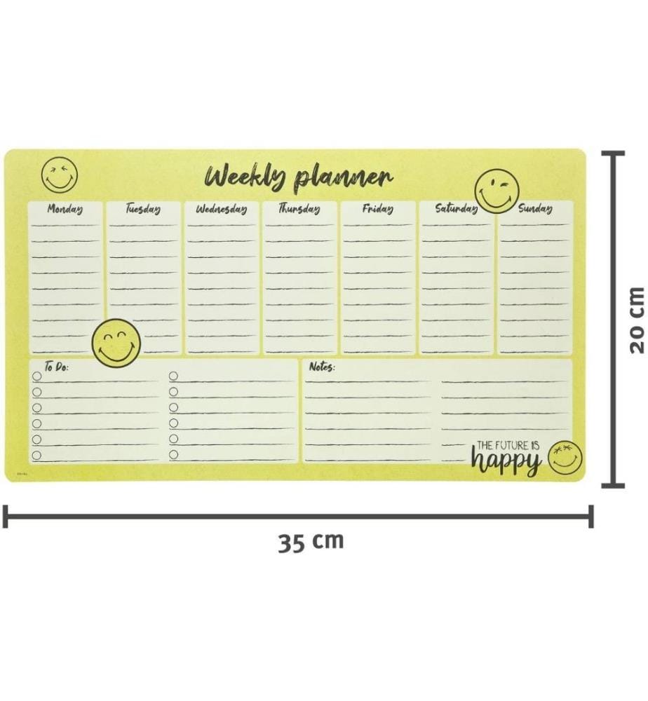 UNDERCOVER - Agendas bloc-notes hebdomadaires Smiley 60 feuilles