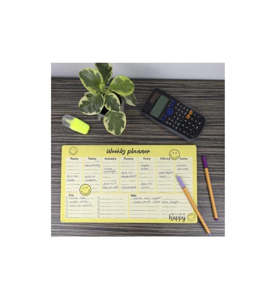 UNDERCOVER - Agendas bloc-notes hebdomadaires Smiley 60 feuilles