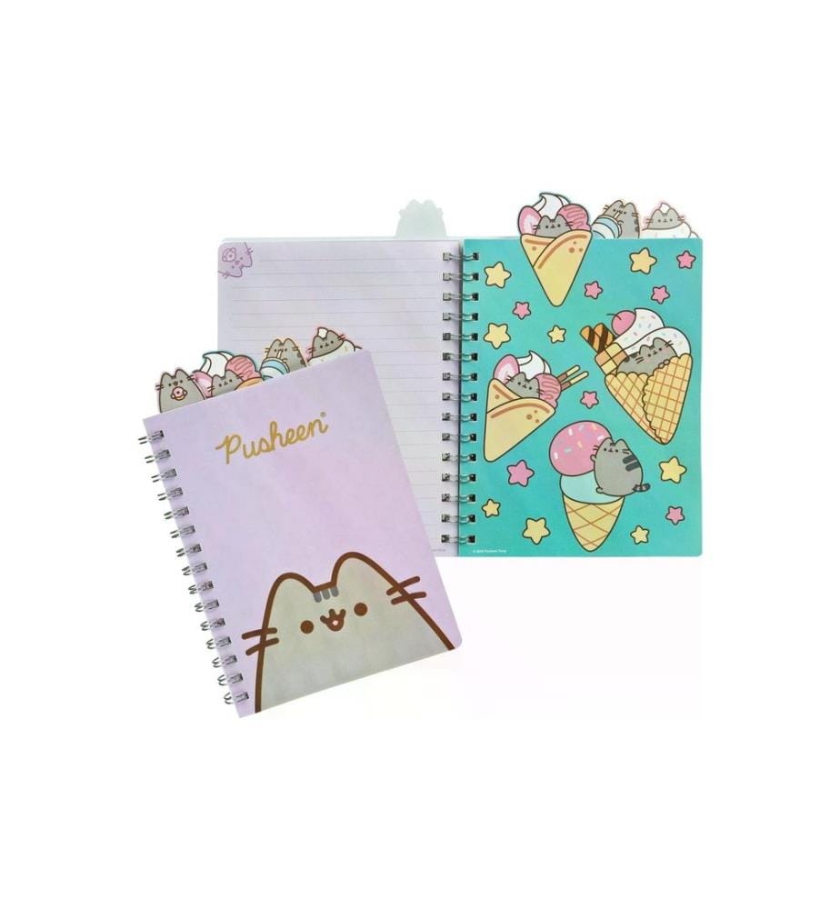UNDERCOVER - Bloc-notes Pusheen A5, ligné, Brun/Violet