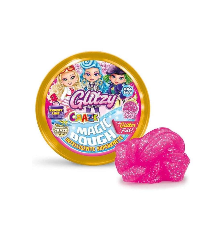 CRAZE - Plasticine Magic Dough Glitzy 80 g assorti