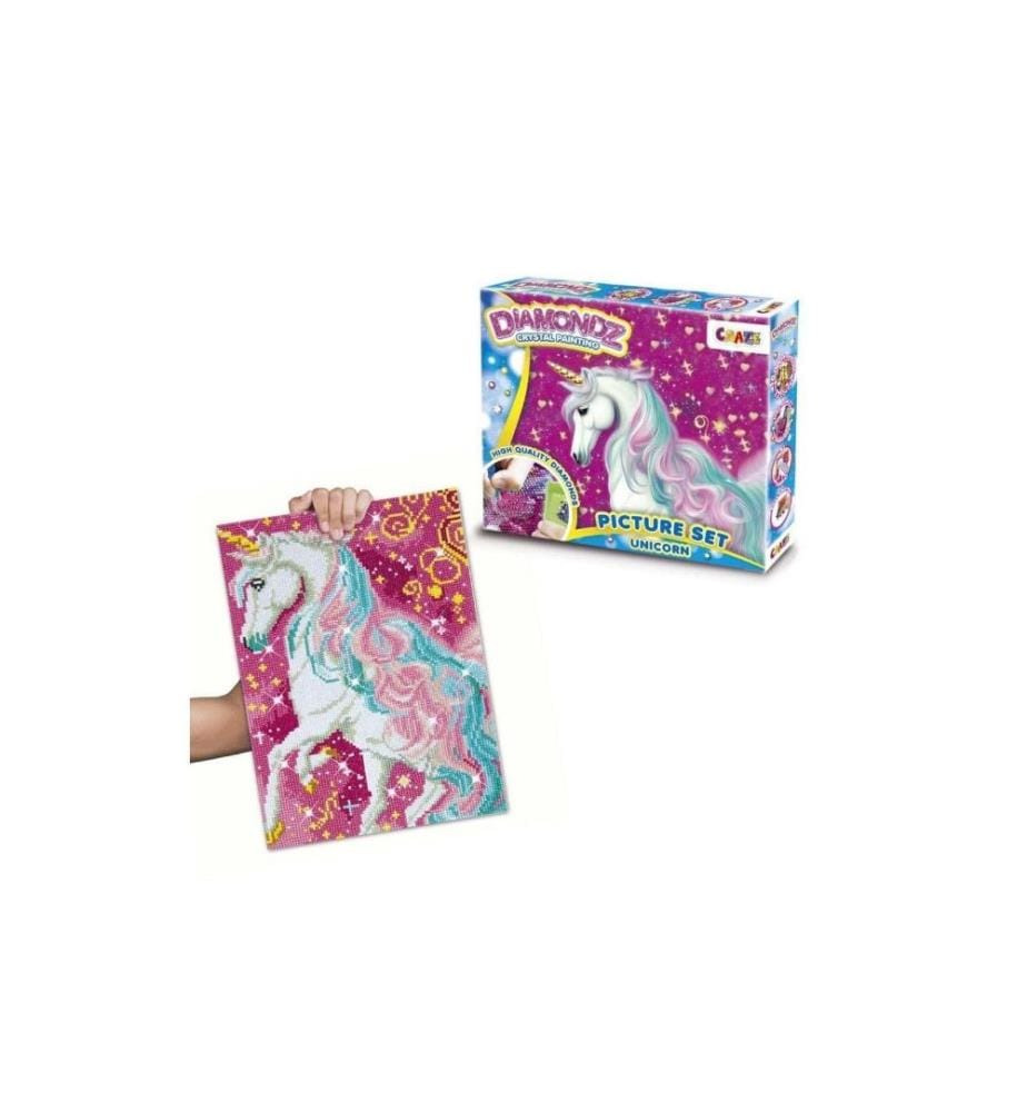 CRAZE - Bastelset Diamondz – Picture Set Unicorn