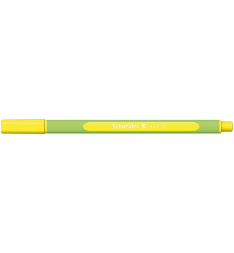 SCHNEIDER - Fineliner Line-Up 0.4 mm, Jaune fluo, 10 pièces