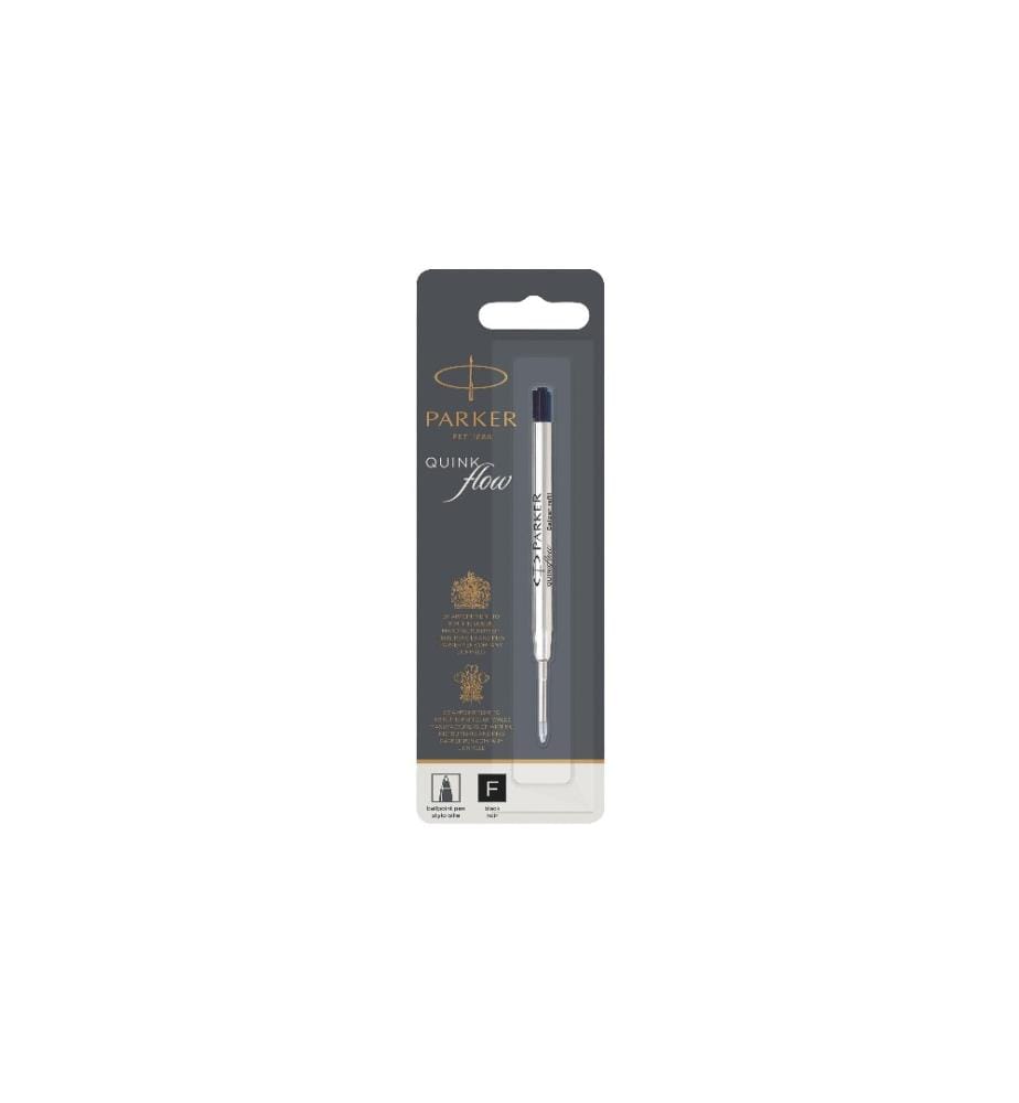PARKER - Cartouche Quinkflow Mine Noir, fin (F)