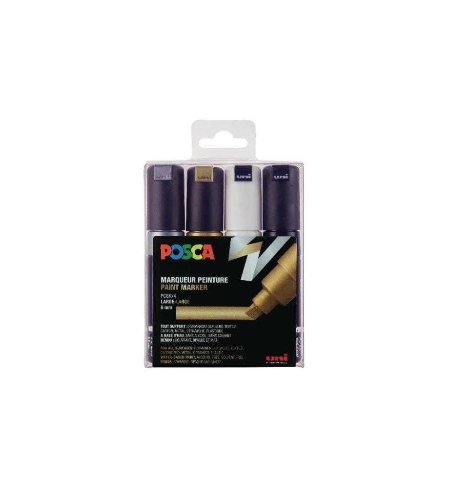UNI - Permanent-Marker 8 mm, Mehrfarbig