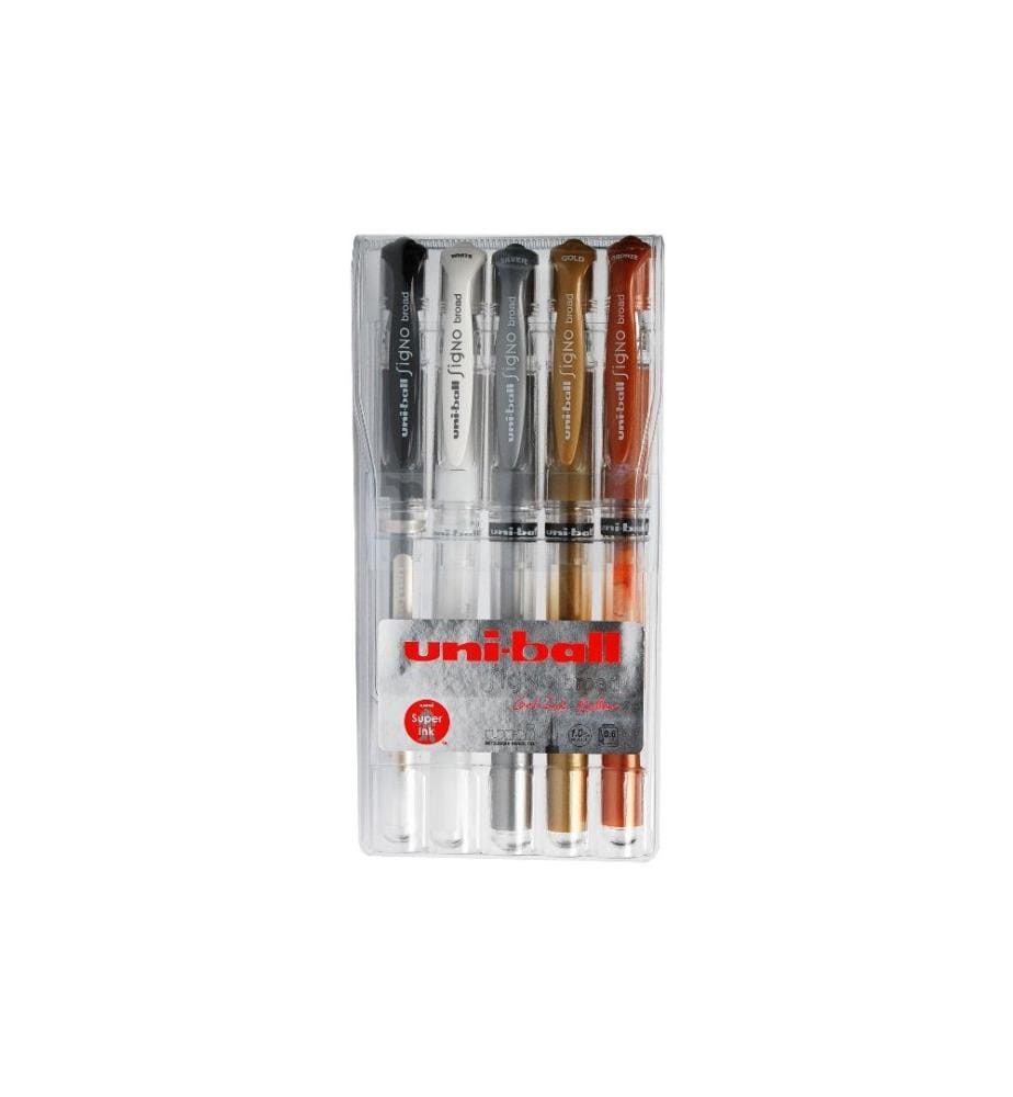 UNI - Stylo à encre gel SIGNO Broad Gel 0.65 mm, multicolore