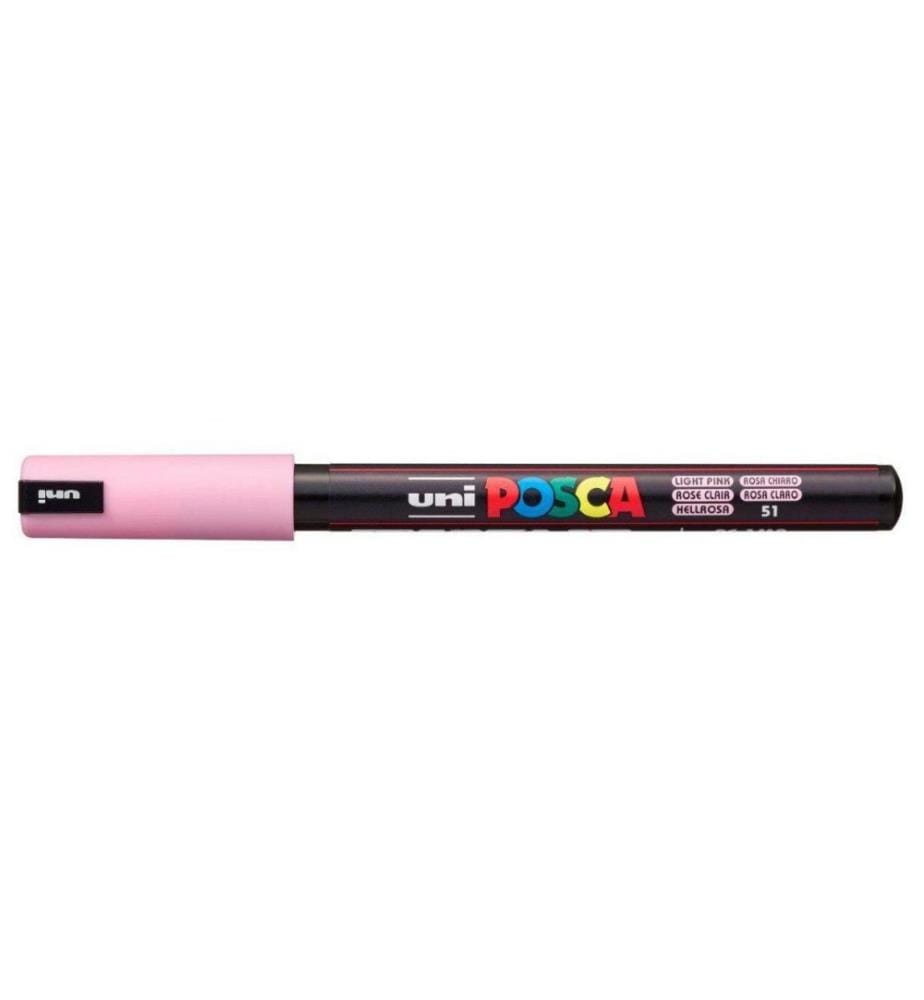 UNI - Marqueur indélébile POSCA Softcolors 0,7 mm, Rose clair