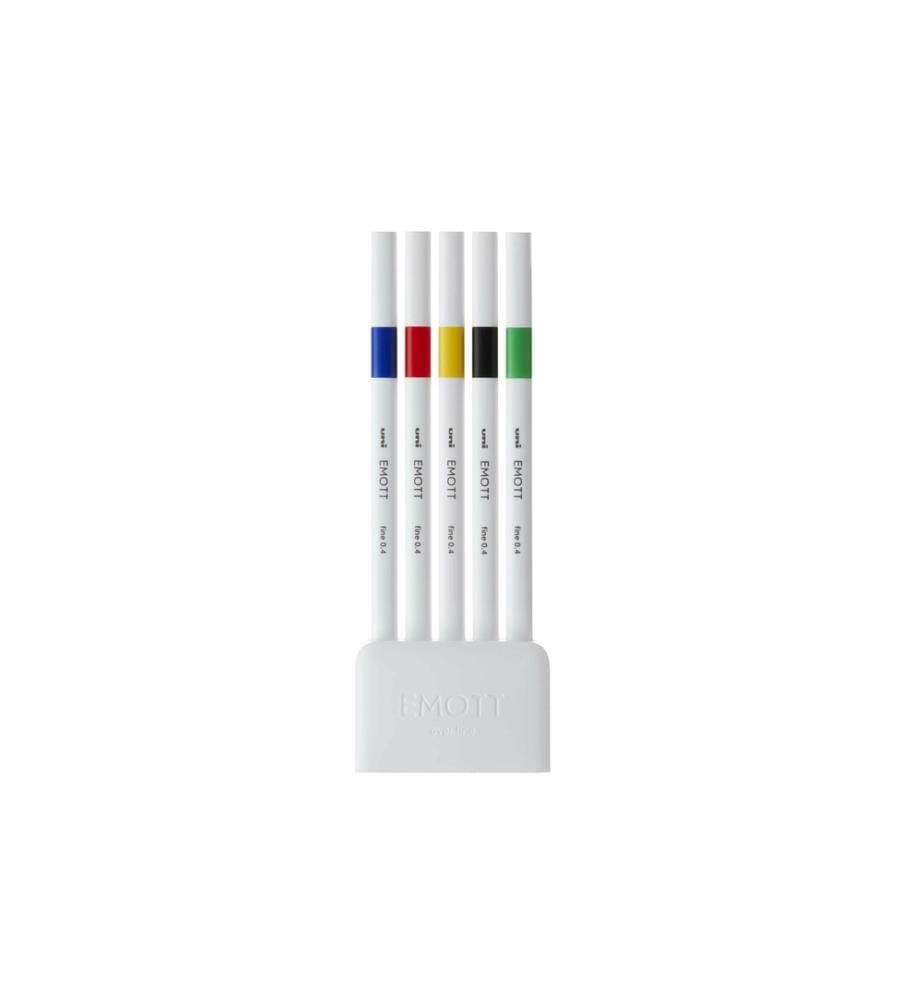 UNI - Fineliner Emott Vivid 0.4 mm, set de 5