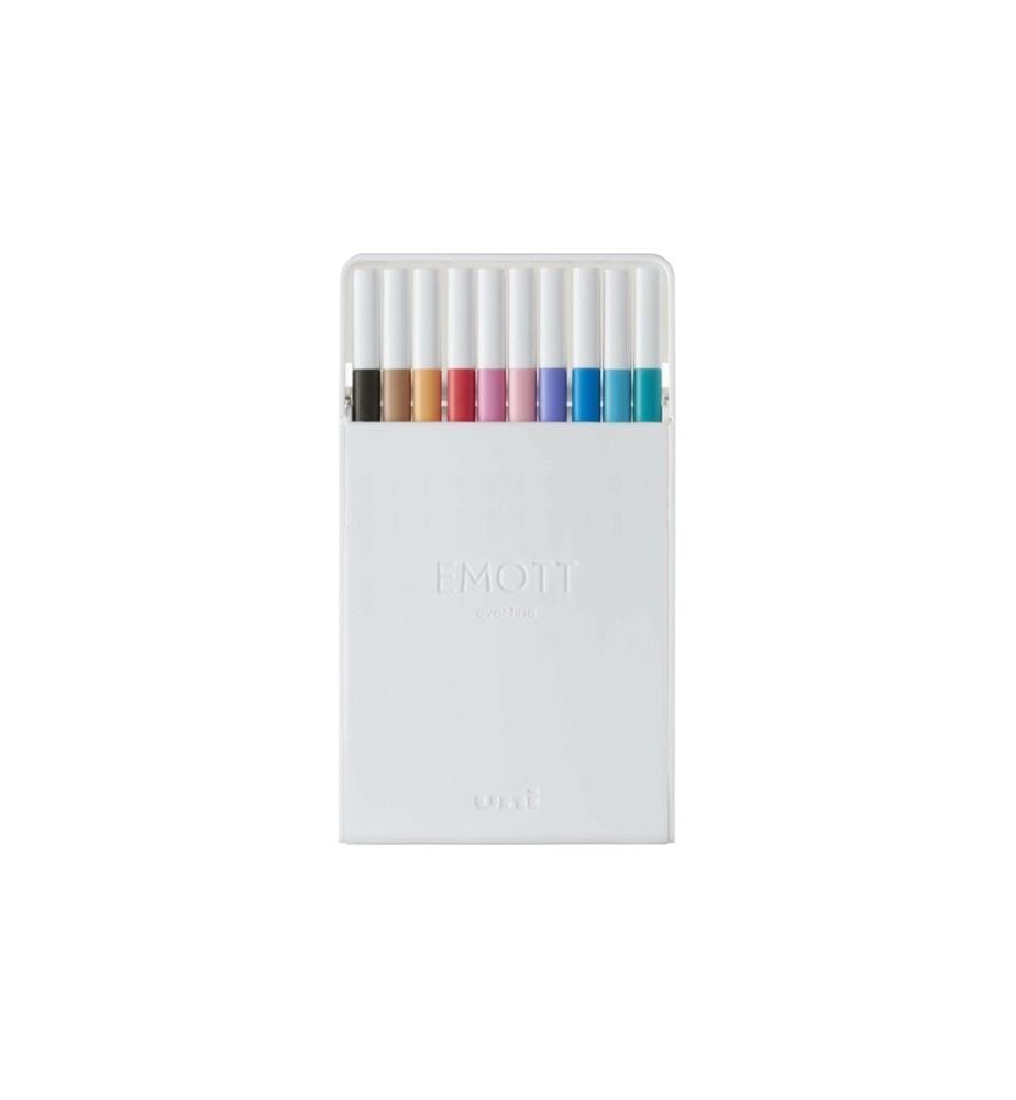 UNI - Fineliner Emott Soft Pastell 0.4 mm, set de 10