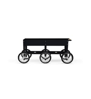 HERSTERA - Jardinière surélevée Urban Garden Wheels, 150 x 35 x 80 cm, noir mat