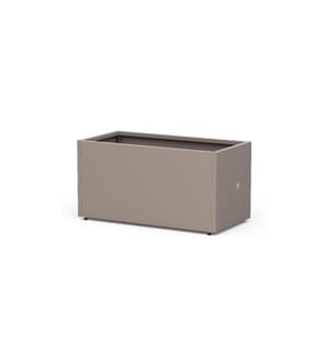 HERSTERA - Bac à fleurs Metal Planter 50, 100 x 50 x 50 cm, taupe foncé