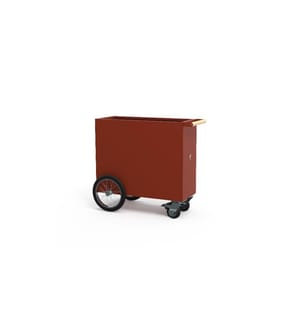 HERSTERA - Jardinière surélevée Cube diviseur 100 x 40 x 80, Rouge