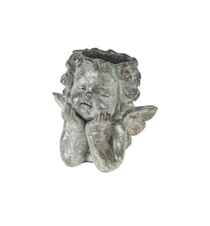 OPIFLOR - Décoration de la tombe Tête d'ange pour la plantation Ciment, Ø 8 cm