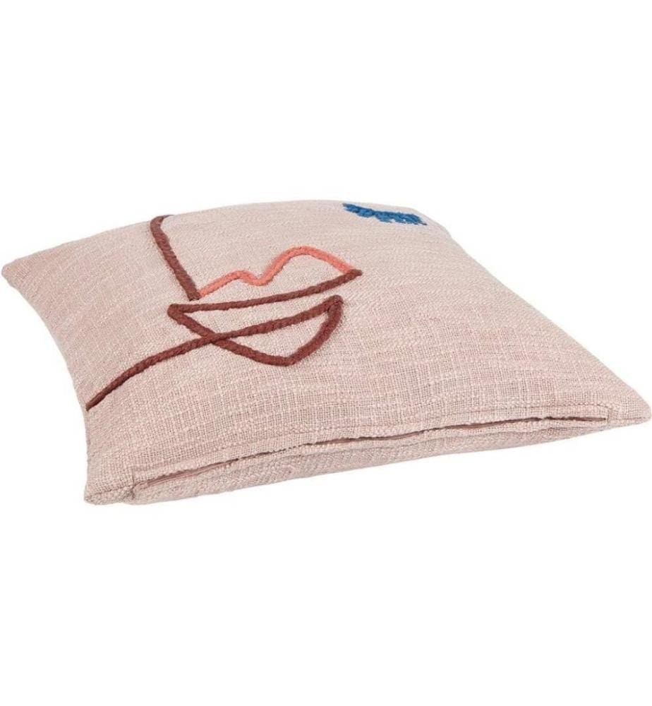 LIV INTERIOR - Housse de coussin Faces 45 cm x 45 cm, Rose clair