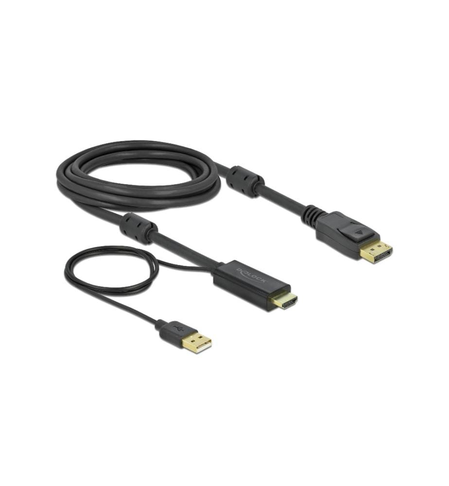 DELOCK - Kabel HDMI – Displayport, HDMI/USB 2.0 - DisplayPort, 3 m