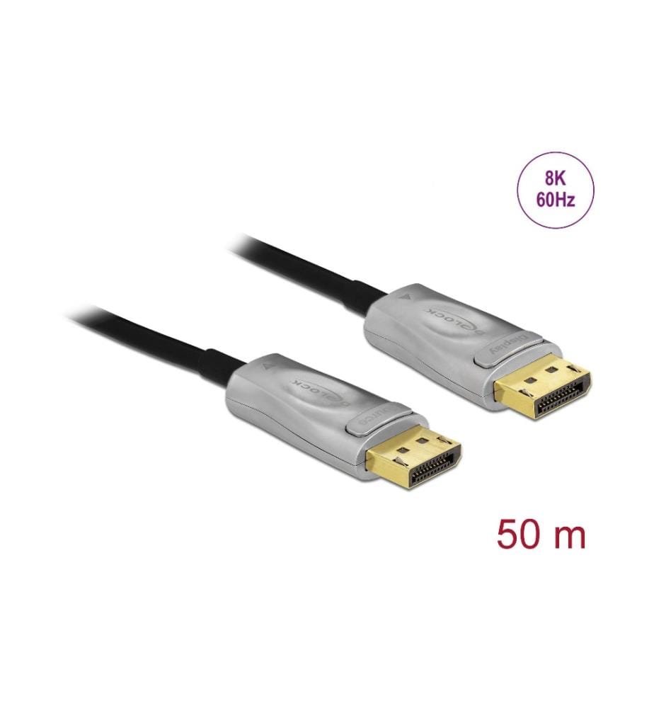 DELOCK - Optisches Kabel DisplayPort - DisplayPort, 50 m, 8K 60 Hz