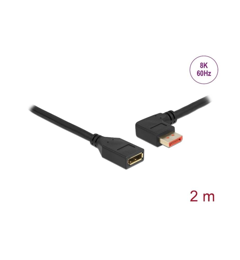 DELOCK - Verlängerungskabel Links gewinkelt DisplayPort, 2 m