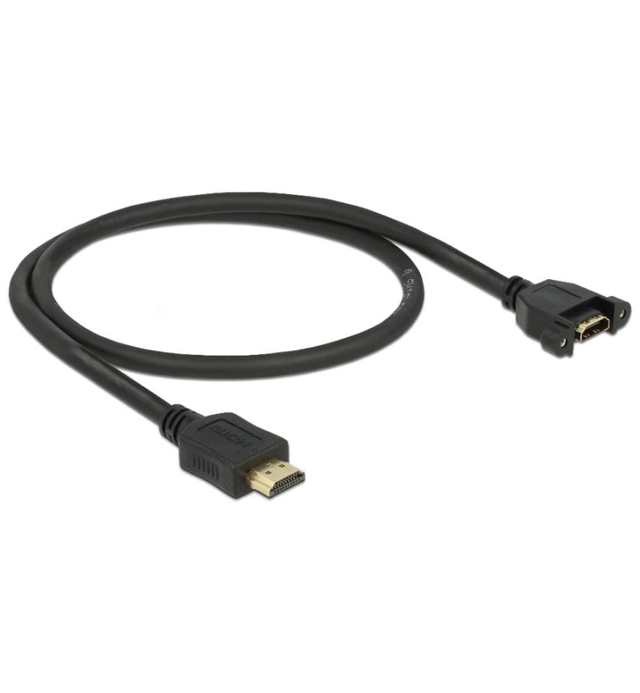 DELOCK - Kabel HDMI - HDMI, 0.5m 4K/30Hz, zum Einbau, verschraubbar