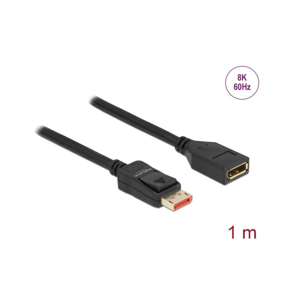 DELOCK - Verlängerungskabel DisplayPort - DisplayPort, 1 m