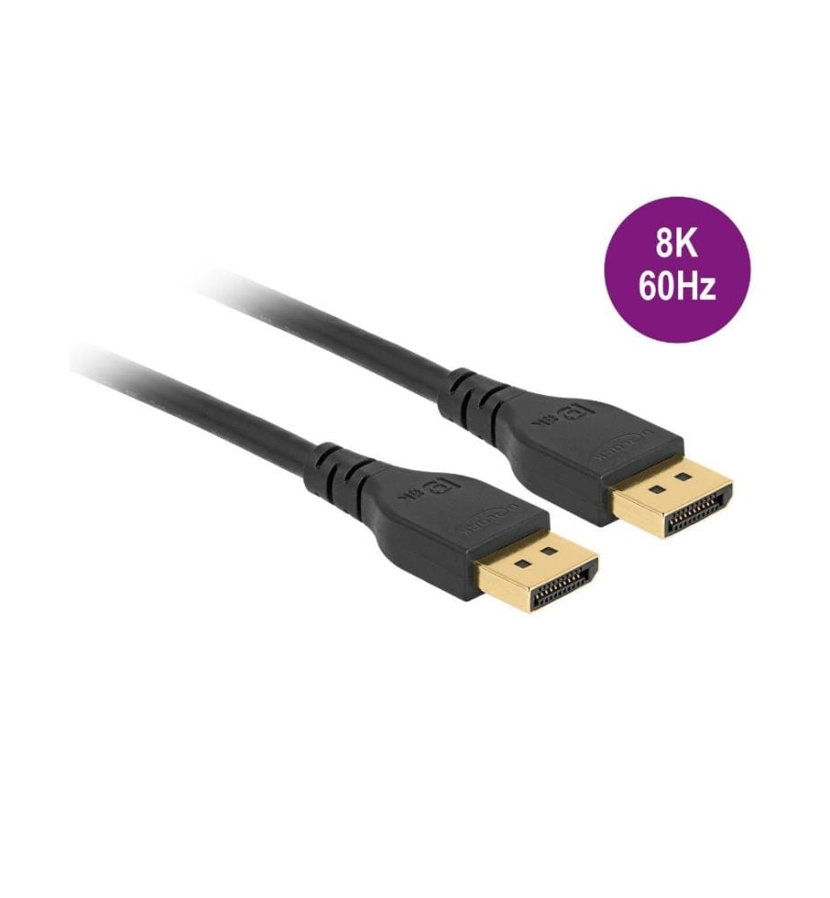 DELOCK - Kabel DisplayPort, 8K/60Hz ohne Einrastfunktion, 2m