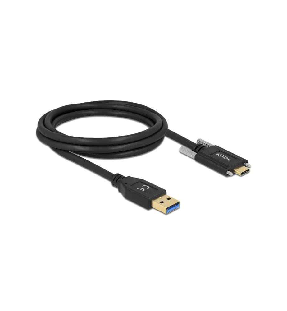 DELOCK - USB 3.1-Kabel Schraube seitlich USB A - USB C 2 m
