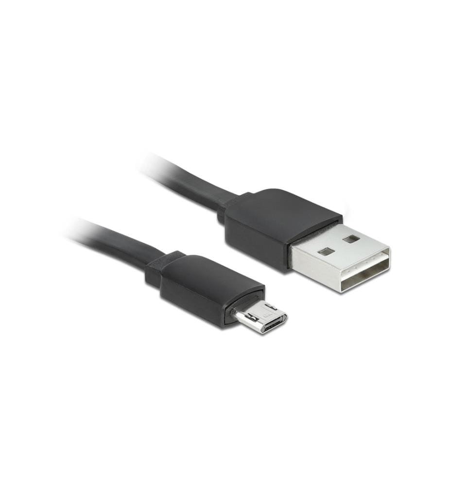 DELOCK - USB 2.0-Kabel aufrollbar USB A - Micro-USB B 1 m