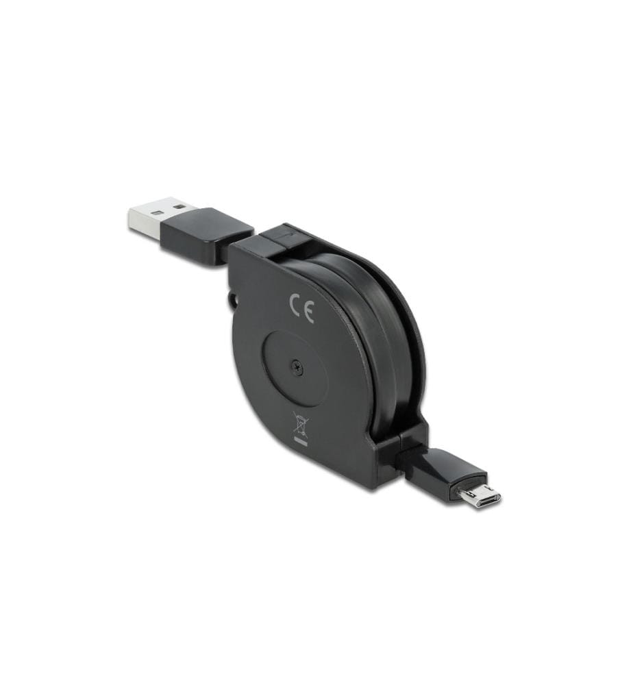 DELOCK - USB 2.0-Kabel aufrollbar USB A - Micro-USB B 1 m