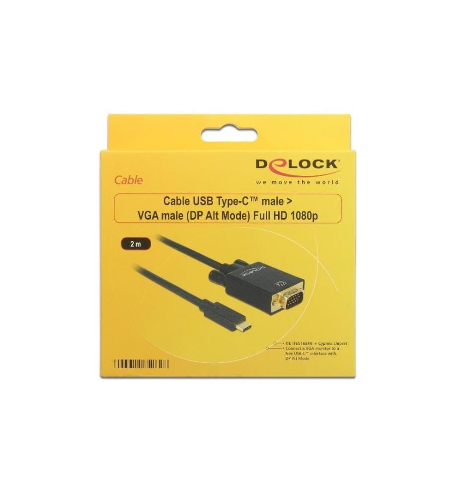 DELOCK - Kabel USB Type-C - VGA, 2 m