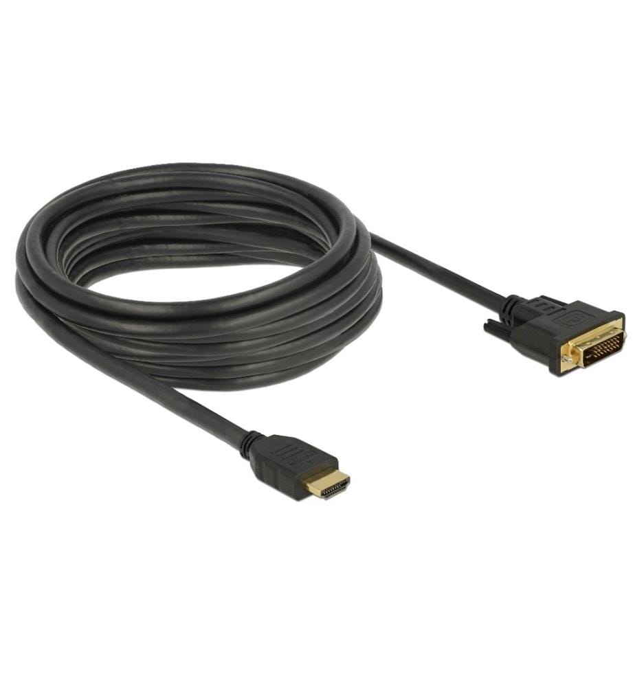 DELOCK - Kabel HDMI – DVI, 5 m, bidirektional