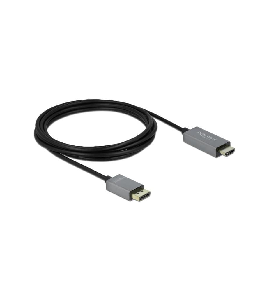 DELOCK - Kabel DisplayPort 1.4 - HDMI, 4K 60Hz, HDR 3m