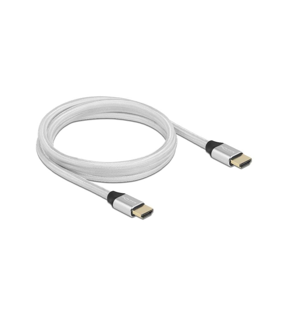DELOCK - Kabel 8K 60Hz HDMI - HDMI, 2 m, Silber
