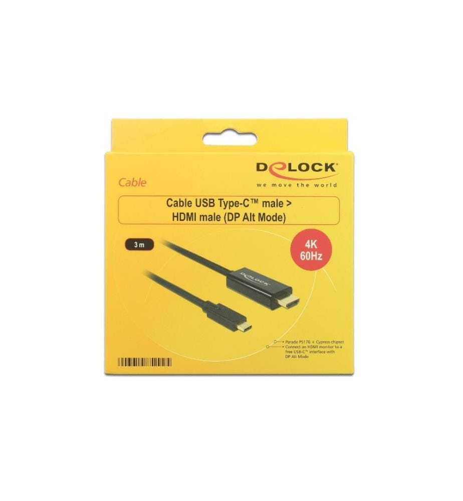 DELOCK - Kabel 4K 60Hz USB Type-C - HDMI, 3 m