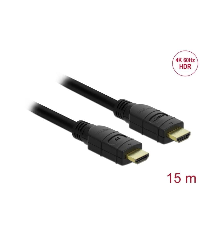 DELOCK - Câble 4K 60Hz HDMI - HDMI, 15 m