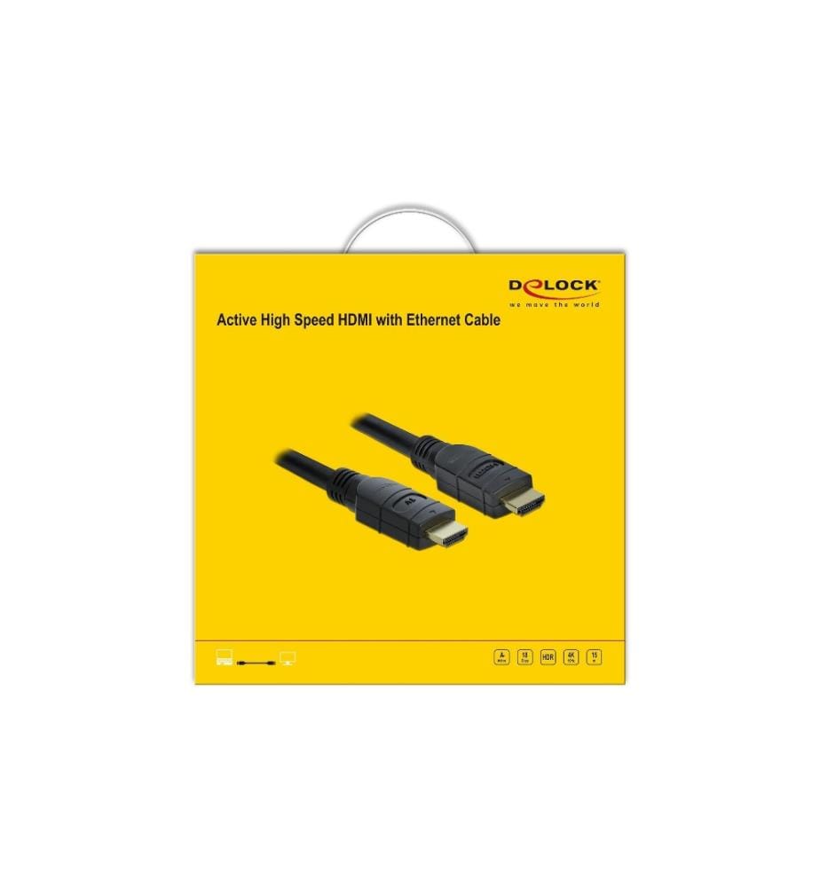 DELOCK - Câble 4K 60Hz HDMI - HDMI, 15 m