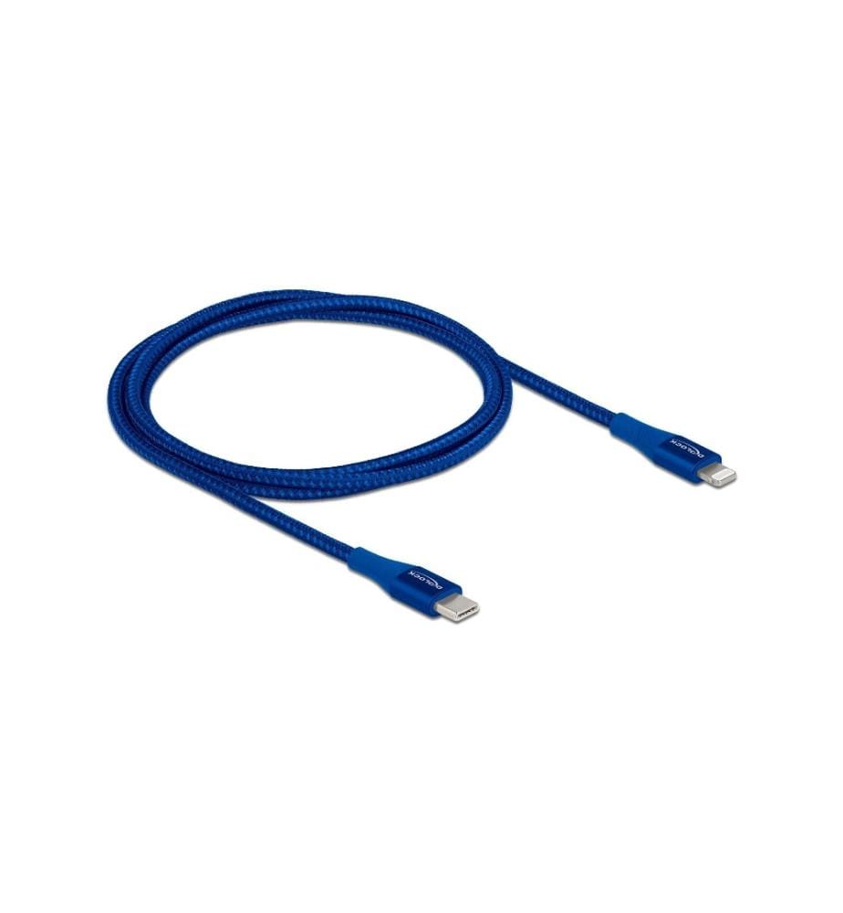 DELOCK - Câble USB USB C - Lightning 1 m, Bleu