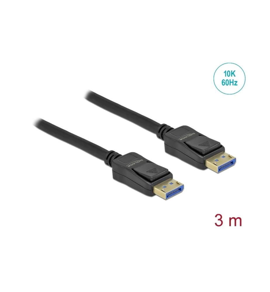 DELOCK - Kabel 10K 60Hz, 54Gbps DisplayPort - DisplayPort, 3 m
