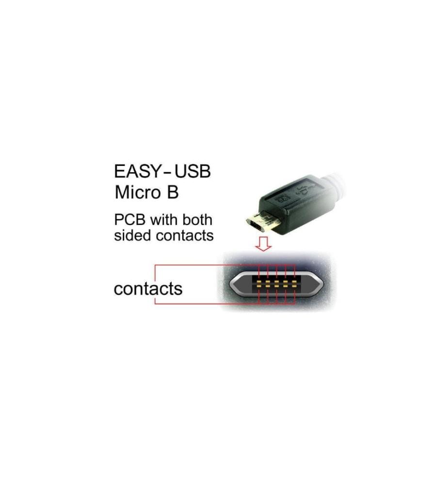 DELOCK - USB 2.0-Kabel EASY-USB USB A - Micro-USB B 3 m