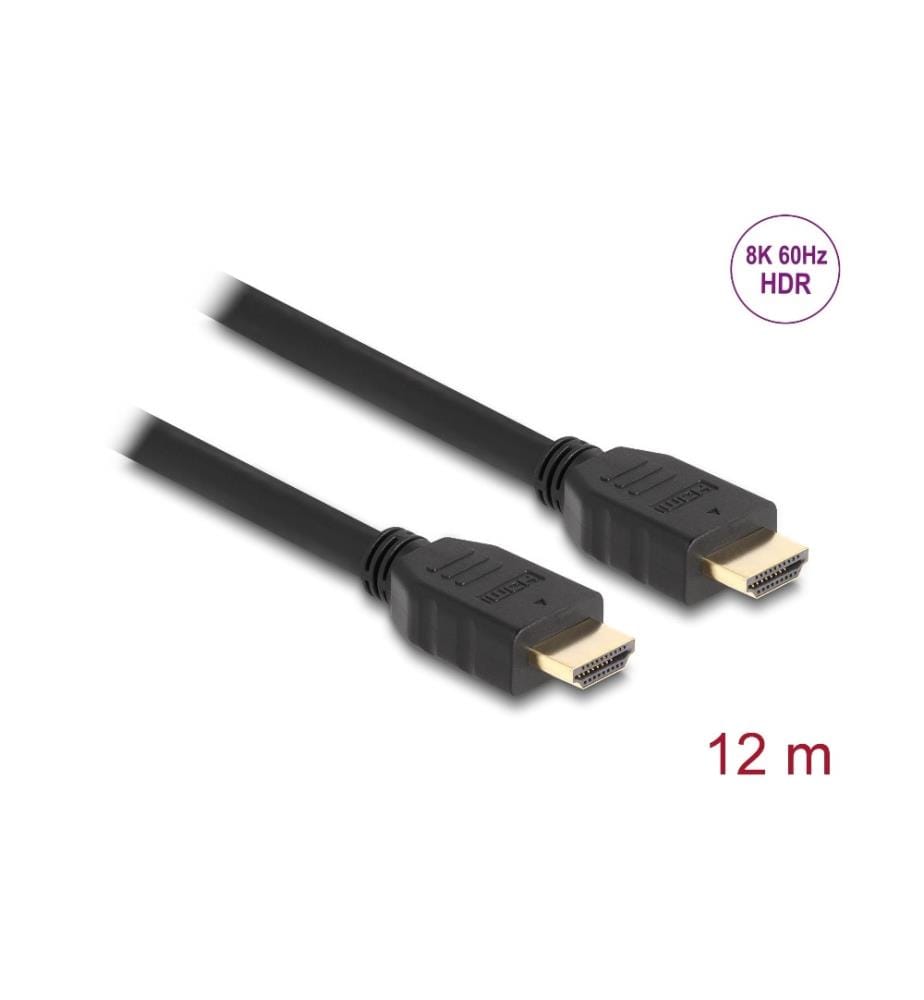 DELOCK - Kabel 8K 60Hz HDMI - HDMI, 12 m