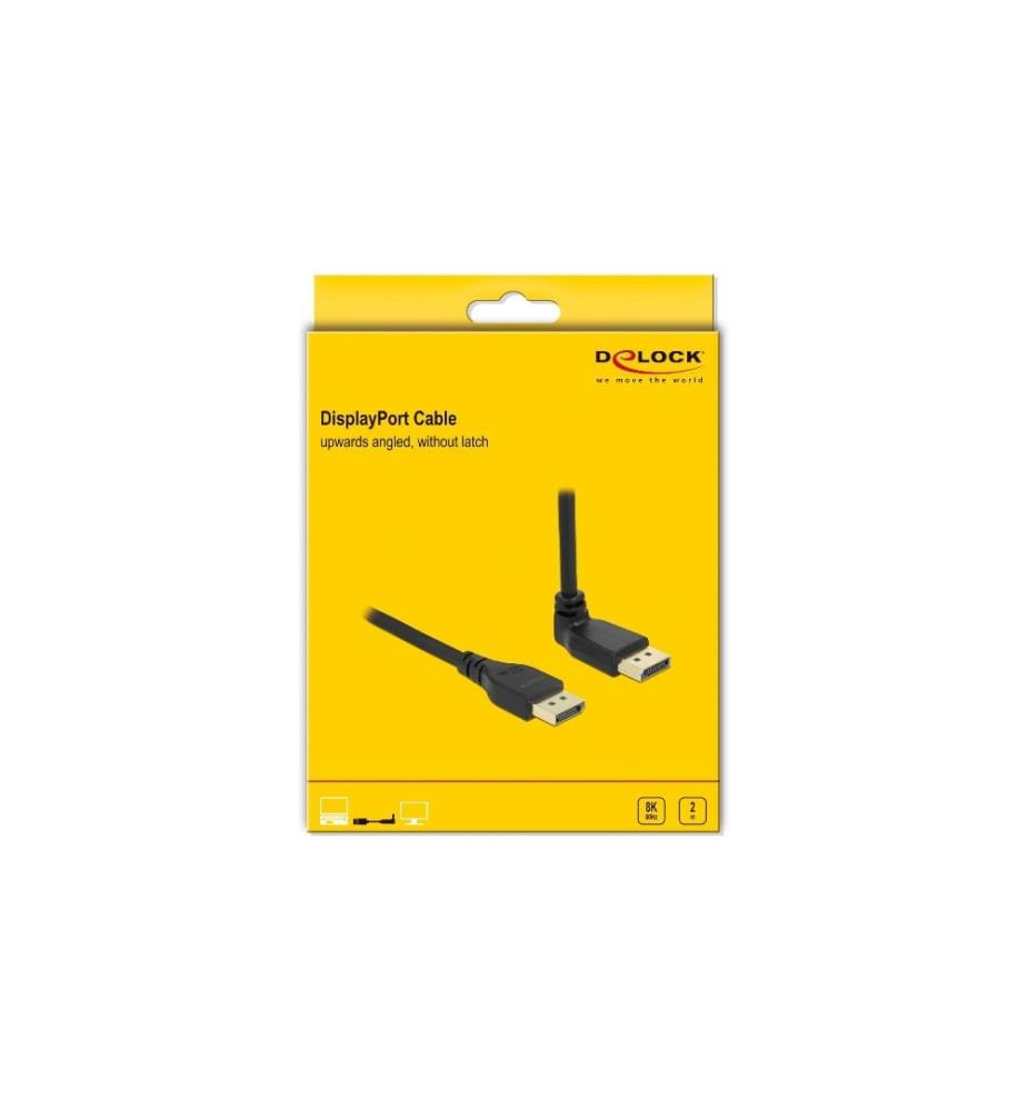 DELOCK - Kabel Oben gewinkelt DisplayPort - DisplayPort, 2 m, 8K 60Hz