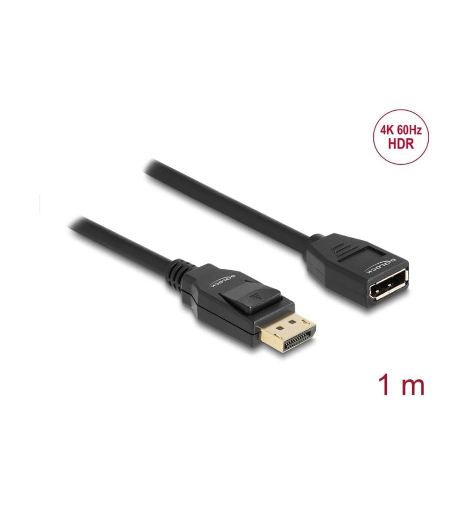 DELOCK - Câble de prolongation 4K 60 Hz DisplayPort - DisplayPort, 1 m