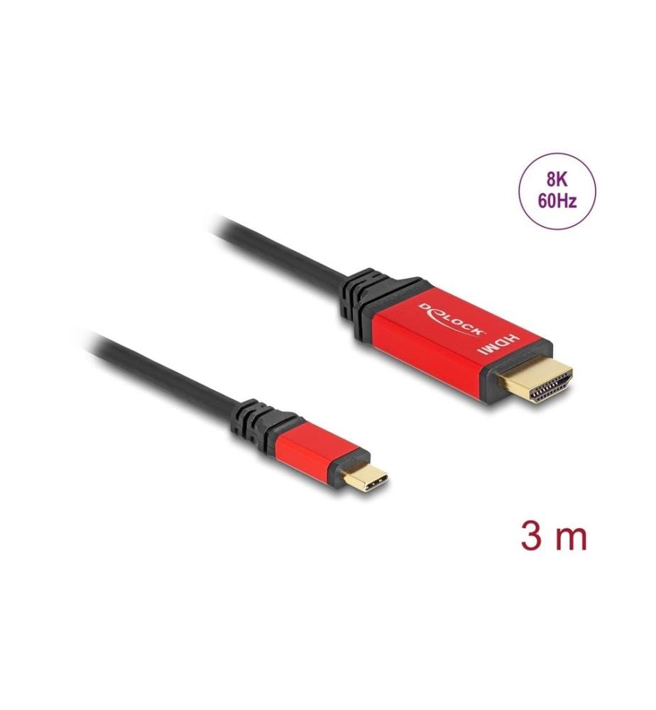 DELOCK - Kabel 8K 60Hz USB Type-C - HDMI, 3 m