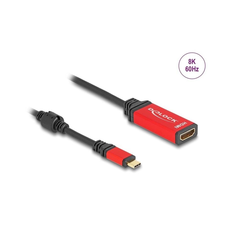 DELOCK - Verlängerungskabel 8K 60Hz USB Type-C - HDMI, 0.2 m