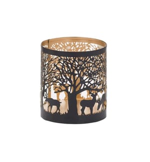 HILL INTERIORS - Kerzenhalter Forest 10 cm, Gold/Schwarz