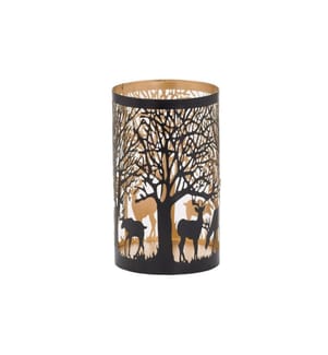 HILL INTERIORS - Kerzenhalter Forest 20 cm, Gold/Schwarz